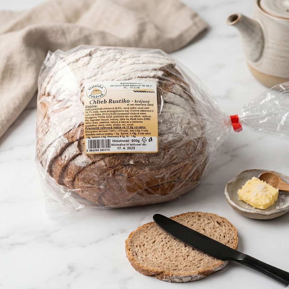 Chlieb Rustiko krájaný, balený, 600g
